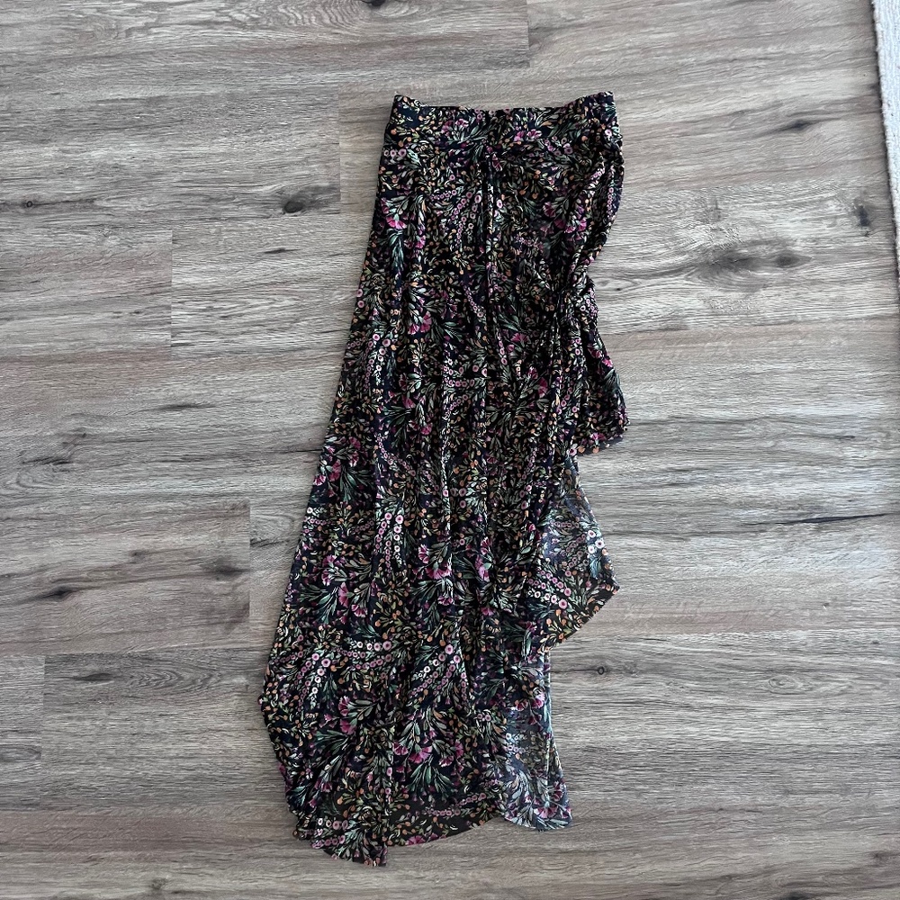 Misa Los Angeles (XS )Mesh High Low Skirt